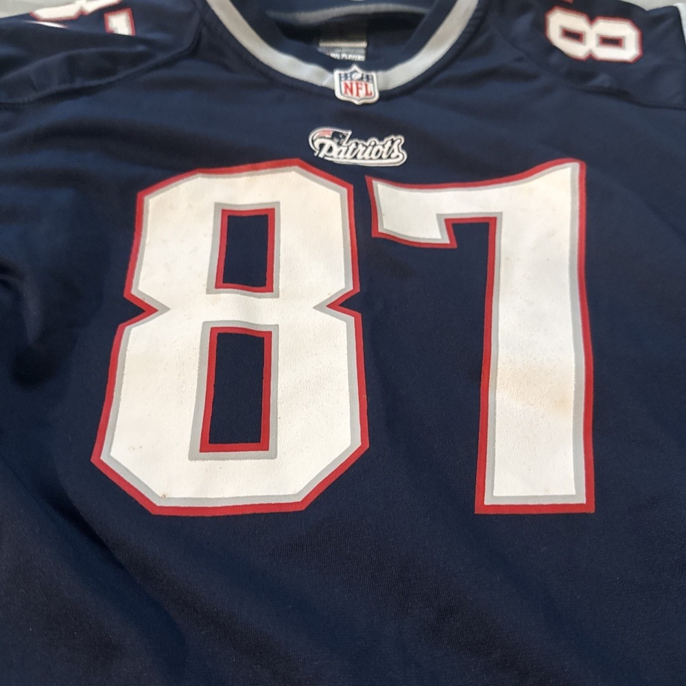 Nike On Field NFL New England Patriots Rob Gronkowski #87 Jersey YOUTH Large EUC - Picture 4 of 12